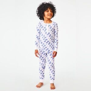 Roller Rabbit Blue and White Kids Pajama Set